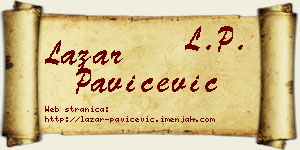 Lazar Pavičević vizit kartica